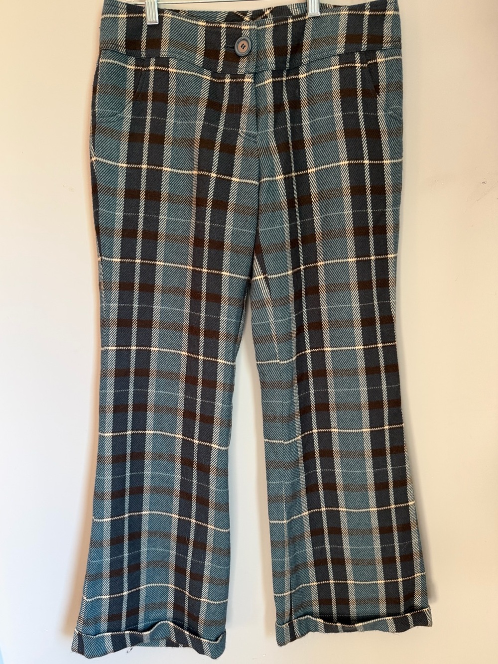 Vintage Tulle Y2K plaid wool pants